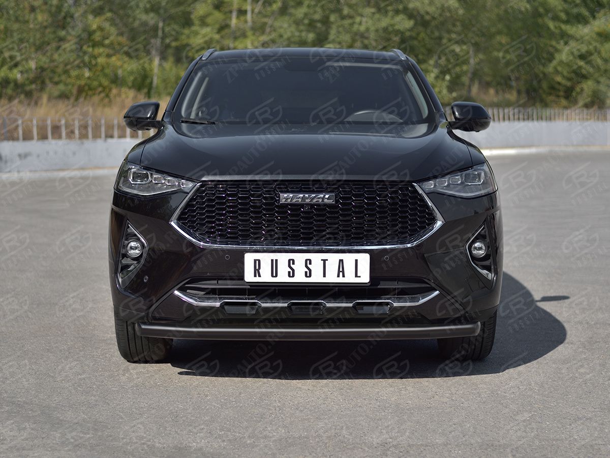 HAVAL F7X 1.5 4WD 2019-2022 Защита переднего бампера d57 секции black HF7XZ-003835CH