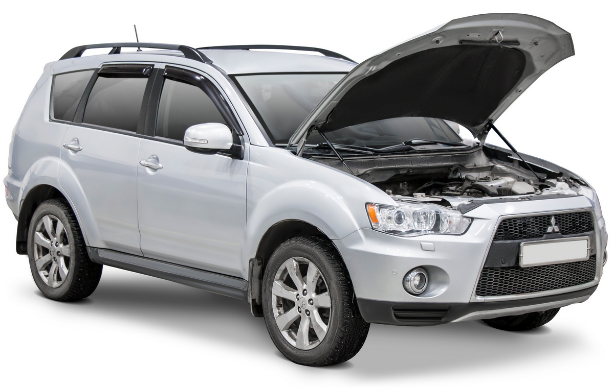 Амортизаторы капота АвтоУпор (2 шт.) Mitsubishi Outlander II/II рест. (2005-2012), Rival, арт. UMIOUT031