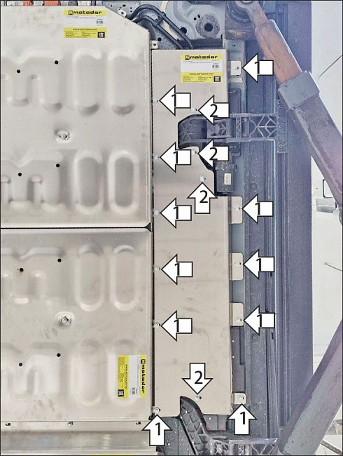 Защита алюминиевая Мотодор (Силовые провода, Топливные Трубки), 4 мм,  Li L7  2024- арт. 349908