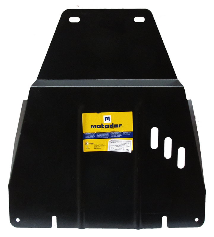 Защита стальная Мотодор (Двигатель, Коробка переключения передач, Передний дифференциал), 2 мм, Сталь для Mitsubishi Montero Sport 1997-2004 арт. 01332