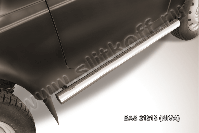 Защита порогов d76 труба Lada Niva 21213 3-дверная (1993-2023) Black Edition, Slitkoff, арт. Niv006BE