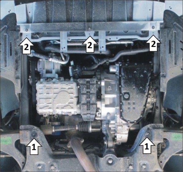 Защита АвтоСтандарт (Двигатель, Коробка переключения передач), 1,5 мм, сталь для Kaiyi E5  2023- арт. 59008