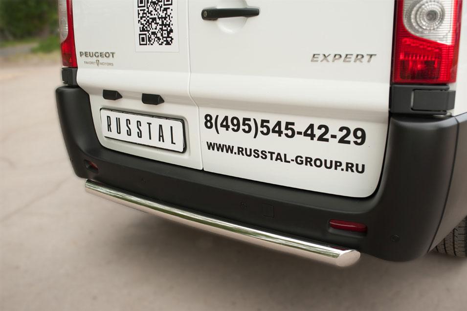 Защита заднего бампера d63 для Peugeot Expert 2014, Руссталь PEXZ-002119
