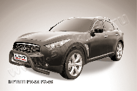 Кенгурятник d76 низкий "мини" черный Infiniti FX-35; FX-50 (2008-2012) , Slitkoff, арт. IN.FX002B