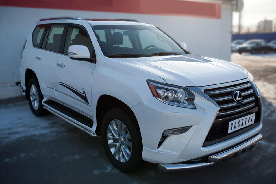 Защита порогов d42 для Lexus GX 460 2014, Slitkoff LGXT-001845