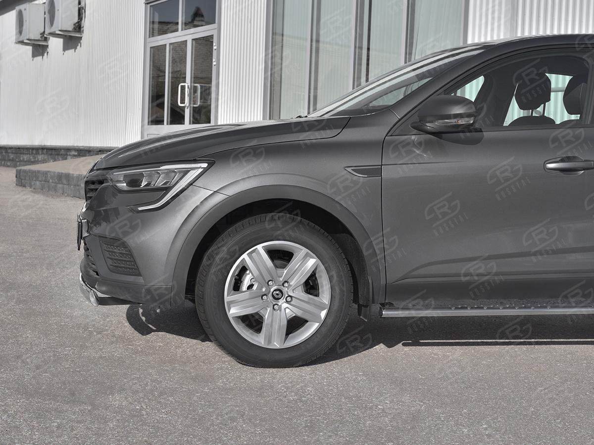 Защита переднего бампера d75х42 дуга для автомобиля Renault Arkana арт. RARZ-003315, Slitkoff