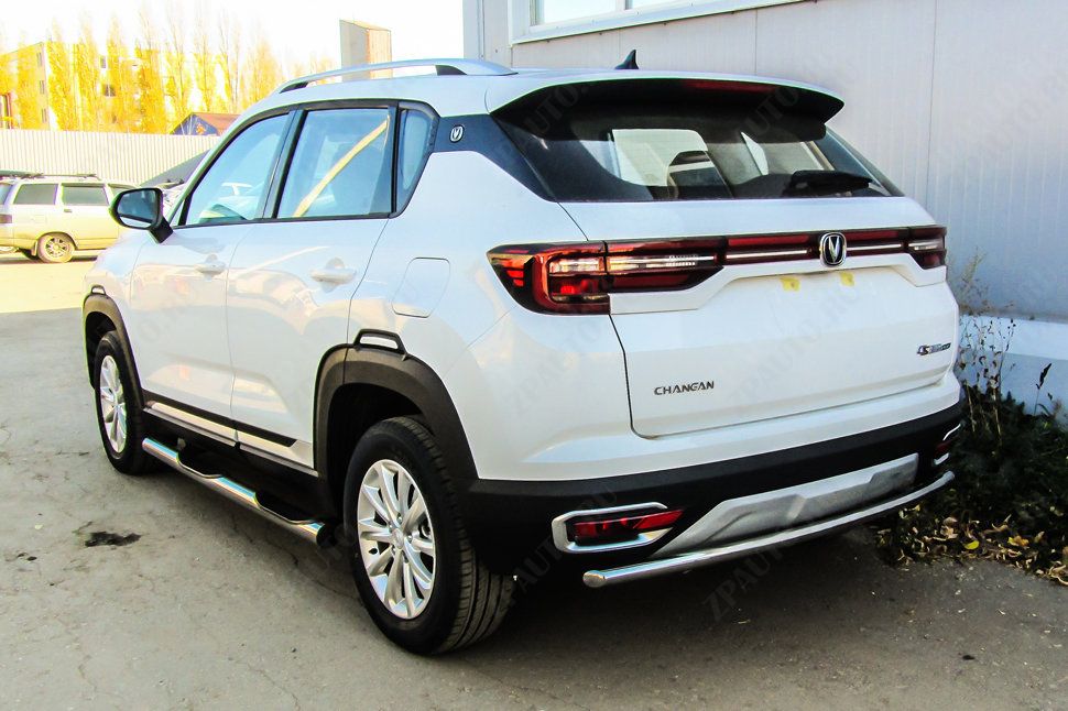 Защита заднего бампера d42 Changan CS35Plus (2018-2023) , Slitkoff, арт. CHANCS35P-007