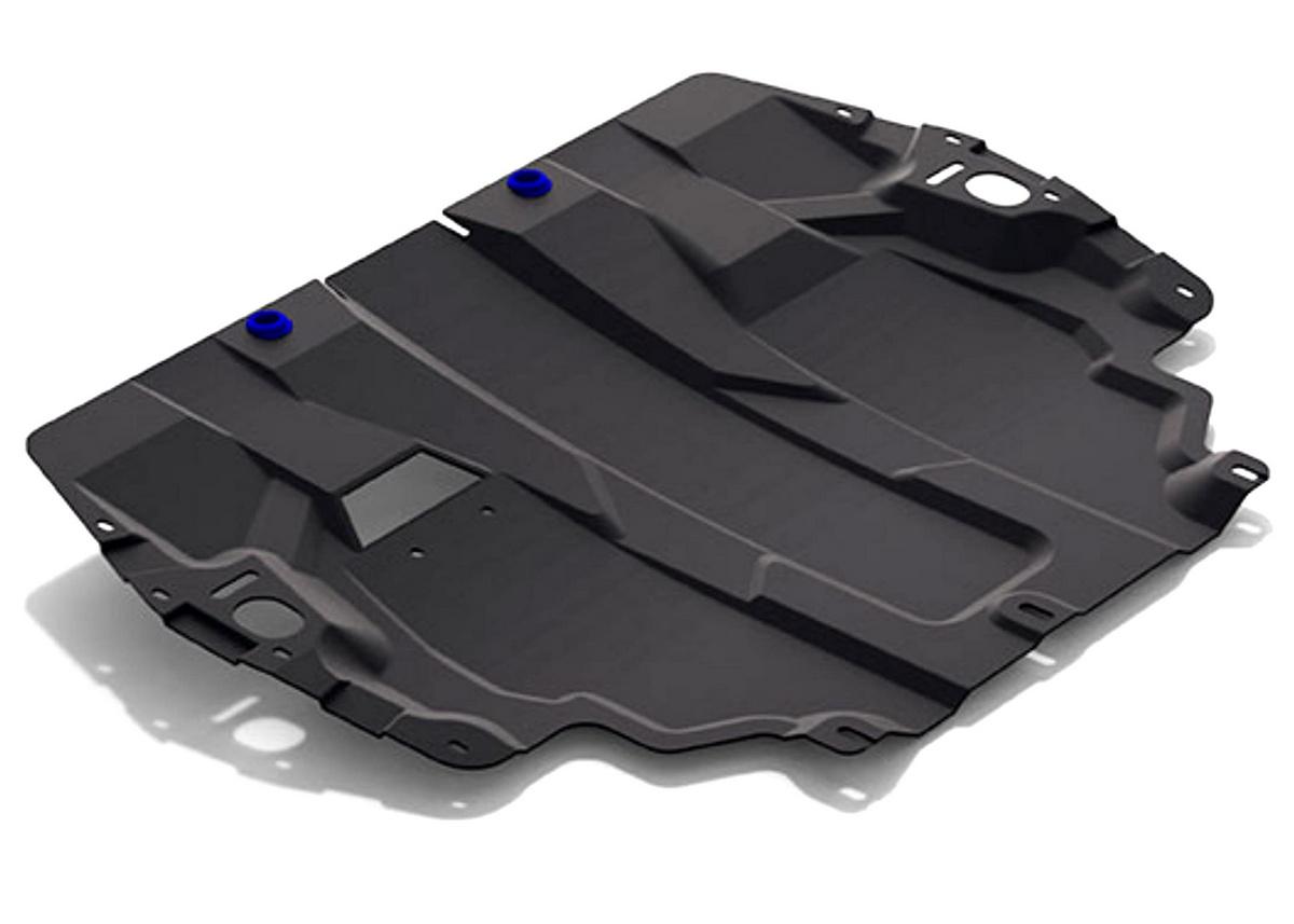 Защита картера и КПП Rival для Volkswagen Caddy IV (без Webasto) 2015-2020, сталь 1.5 мм, с крепежом, штампованная, 111.5855.1