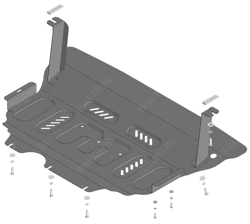 Защита стальная Мотодор (Двигатель, Коробка переключения передач), 2 мм,  Skoda Karoq  2022- арт. 72305