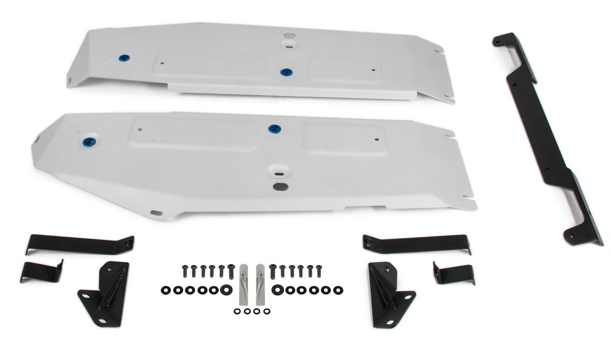 Защита топливного бака Rival для Mercedes-Benz G-klasse W464 2018-н.в., штампованная, алюминий 4 мм, с крепежом, 2 части, 333.3950.1