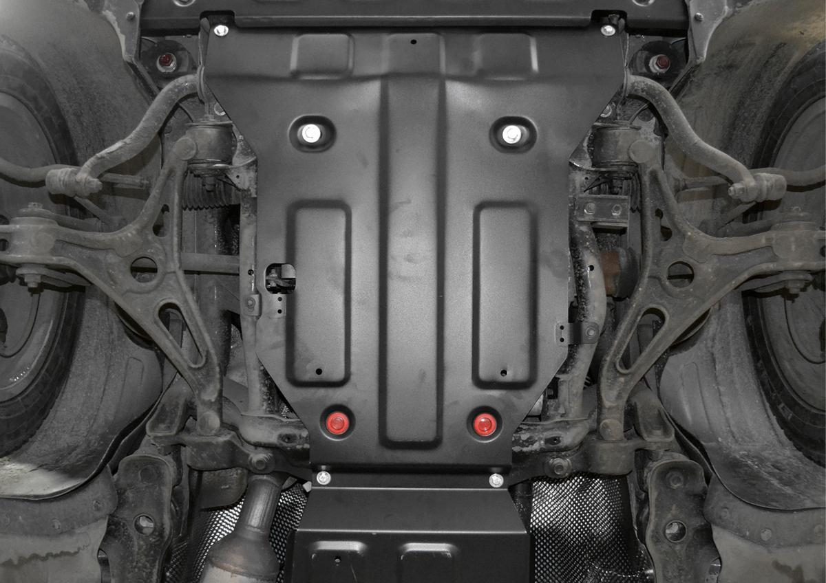 Защита картера АвтоБроня для Haval H8 (V - 2.0T) 2014-2017, штампованная, сталь 1.8 мм, с крепежом, 111.09413.1