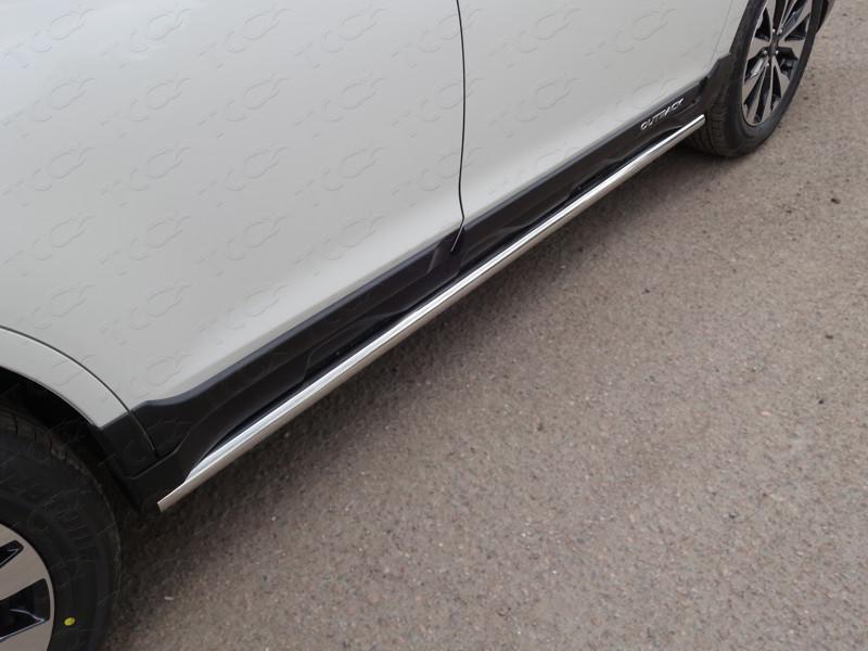 Пороги труба 50,8 мм (укороченные) для автомобиля Subaru Outback 2015- TCC Тюнинг арт. SUBOUT15-17