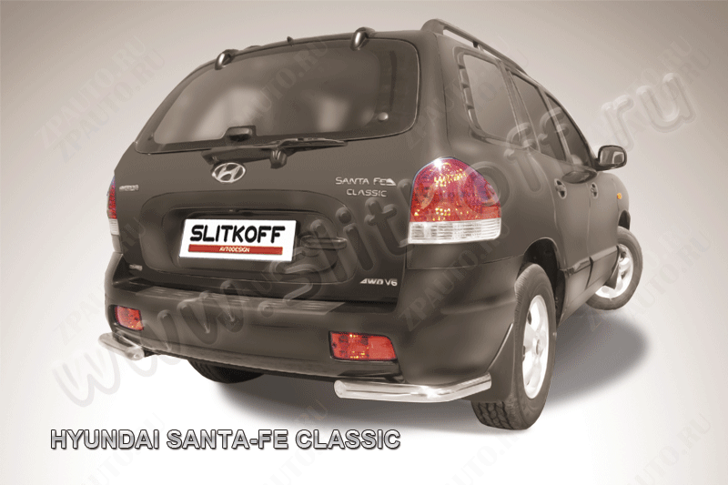 Уголки d57 Hyundai Santa-Fe Classic (2000-2012) , Slitkoff, арт. HSFT015