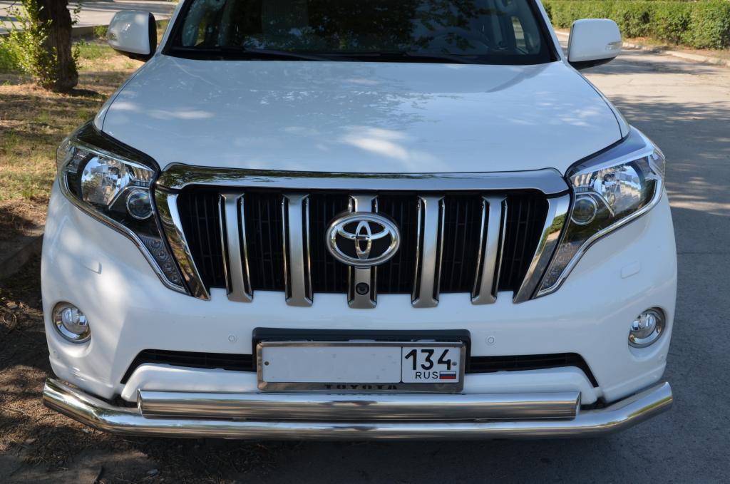 Защита переднего бампера двойная  для автомобиля TOYOTA Land Cruiser Prado 150    2014, Россия TLCP150.14.03-75