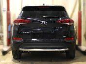 Защита заднего бампера одинарная d-53 для автомобиля Hyundai Tucson 2015-2017г.в., Технотек, арт. HNT15_3