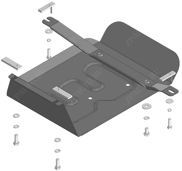 Защита стальная Мотодор (Задний дифференциал), 2 мм,  TANK 700  2024- арт. 73123
