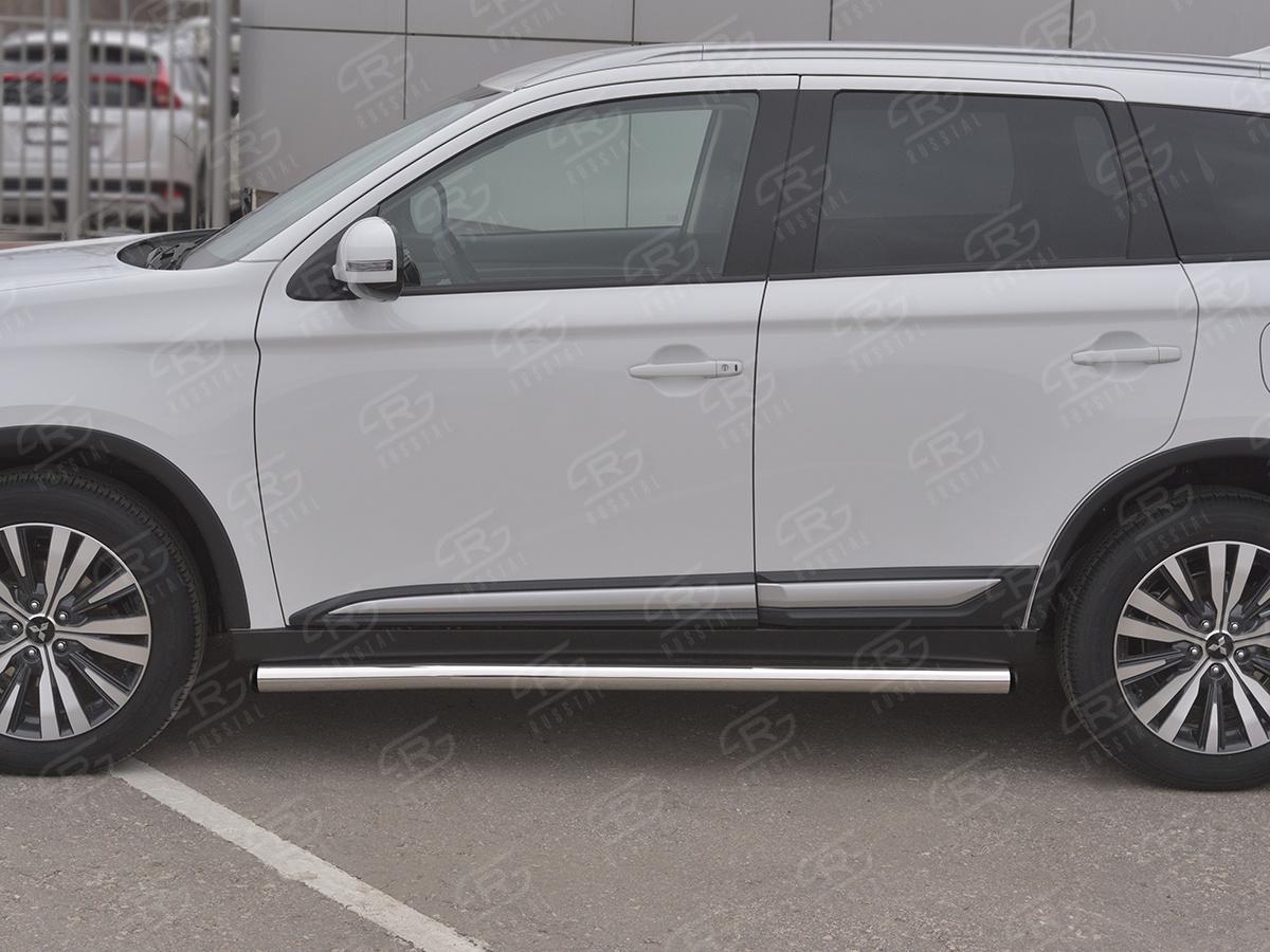 Пороги труба d57 (вариант 2) MOT-0032082 для автомобиля MITSUBISHI Outlander 2018-, Slitkoff