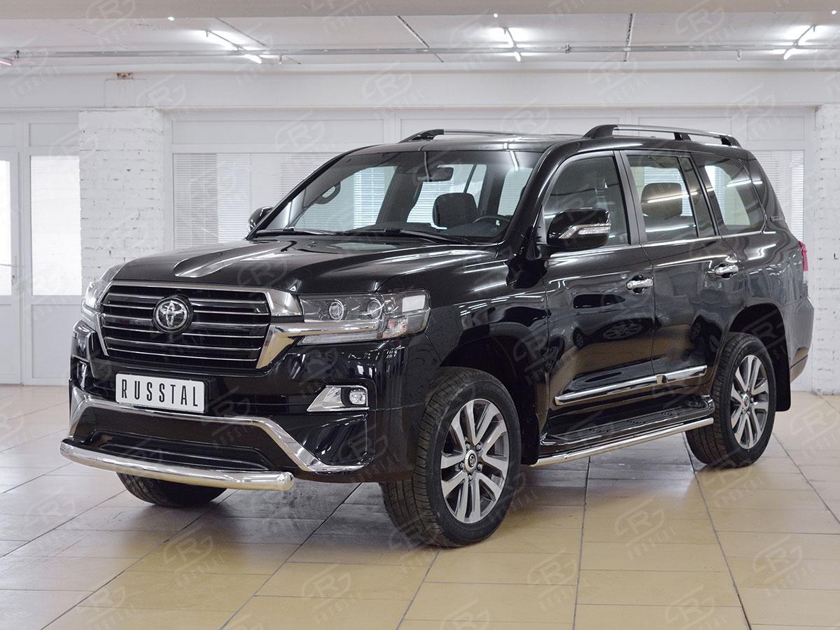 Защита переднего бампера d76 Toyota LC 200 Executive 2016, Slitkoff TLCZ-002555