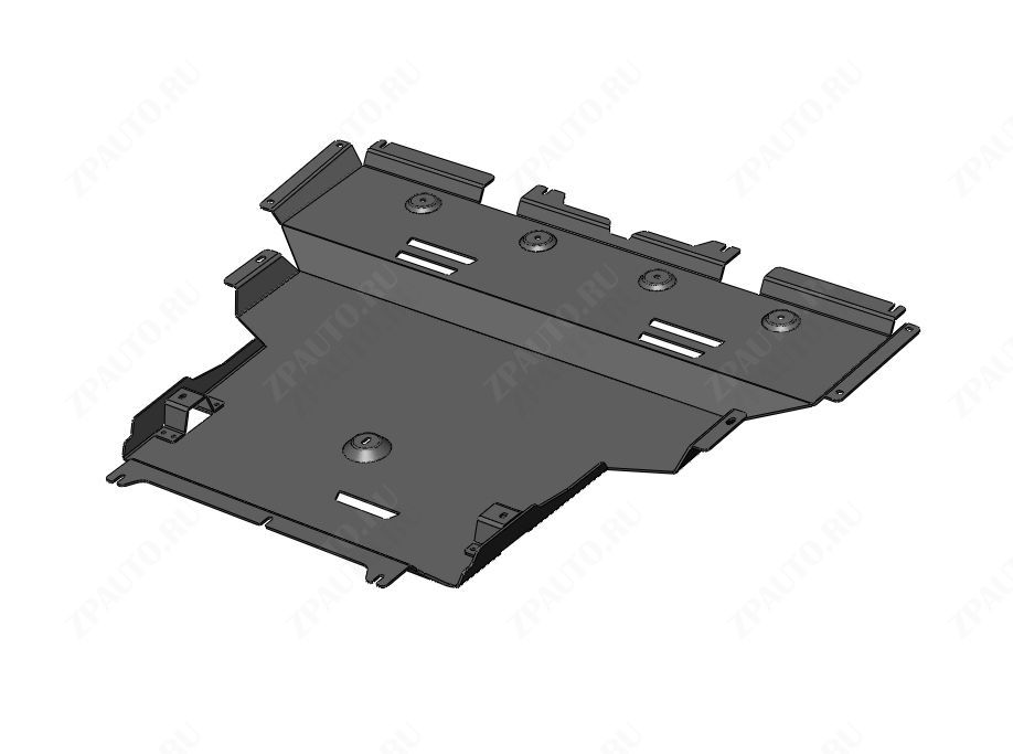 56.08ABC Защита картера двигателя и КПП HONGQI H6 (2023-) / HONGQI H5 (2023-) (Алюминий 4мм)