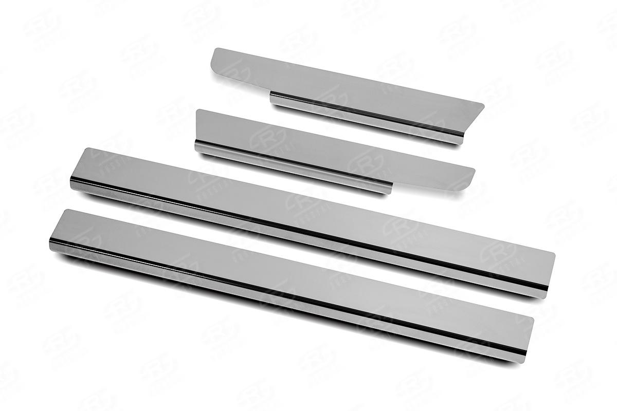 Накладки на пороги RUSSTAL (нерж., зеркало) LEXES18-01 для LEXUS ES200-ES250-ES350 2018-