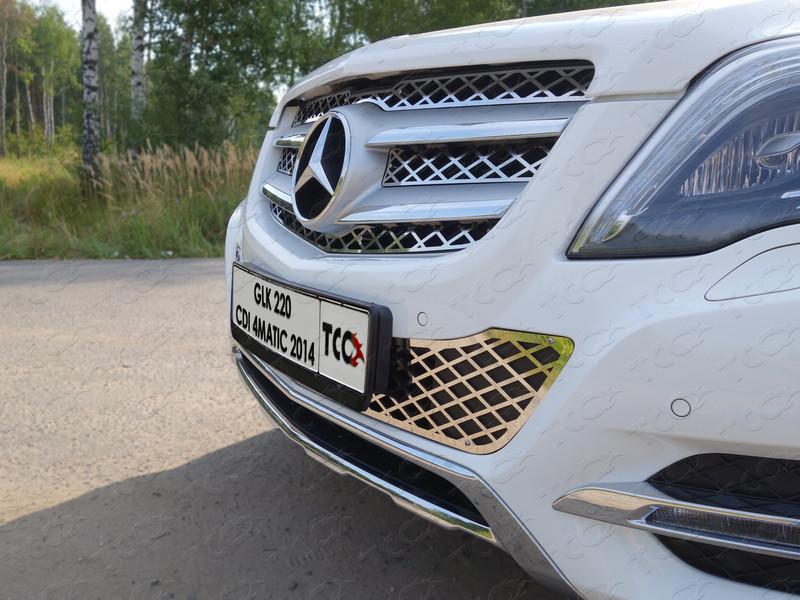 Решетка радиатора верхняя (лист) для Mercedes-Benz GLK, TCC MERGLK220D14-01, TCC Тюнинг