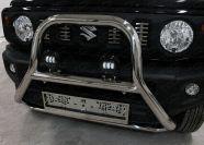 Защита передняя (кенгурин высокий с фарами) 60,3/75 мм для автомобиля Suzuki Jimny 2019- TCC Тюнинг арт. SUZJIM19-17