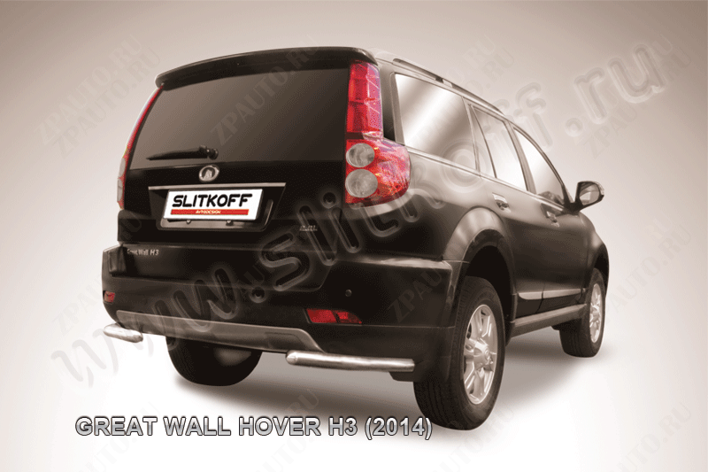 Уголки d57 Great Wall Hover H3 (2014-2016) Black Edition, Slitkoff, арт. GWHNR-H3-013BE