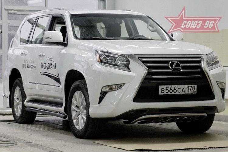 Кенгурятник, решетка передняя мини низкая с защитой d42 для Lexus GX460 2014-, Lexus GX46.57.1938