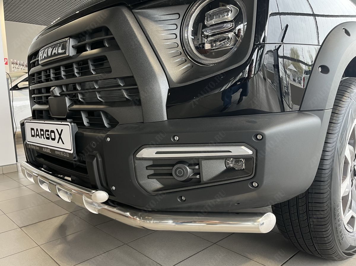 Защита переднего бампера с перемычками  для автомобиля HAVAL Dargo X 2023 арт. HVDX.23.75