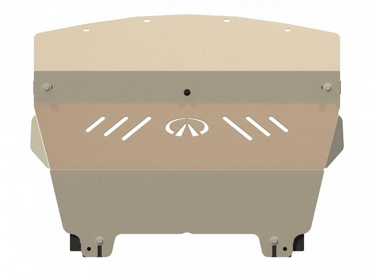 Защита картера для INFINITI Q50/Q60 (G 25) 2010 - 2014, V-2.5, Sheriff, алюминий 5 мм, арт. 15.1406