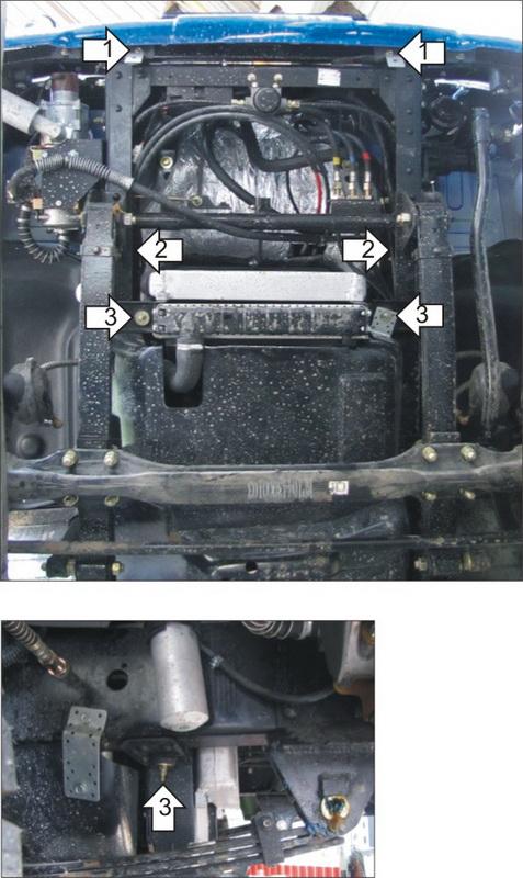 Защиты Грузовые Motodor (Радиатор), 2 мм, Сталь для BAW Fenix 1044 2011- арт. 25704