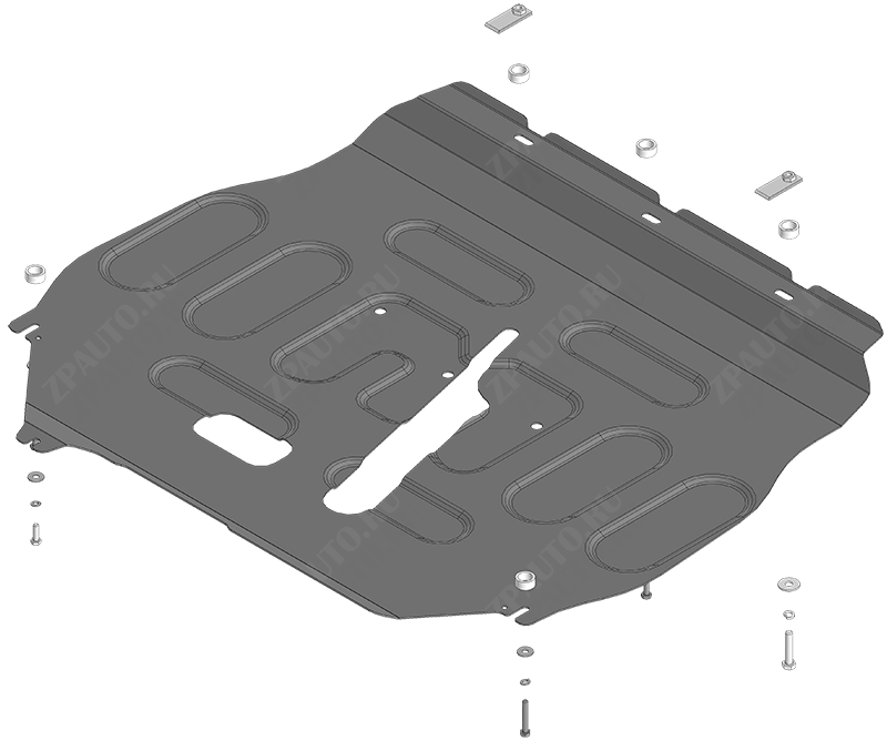 Защита стальная Мотодор (Двигатель, Коробка переключения передач), 2 мм,  DFSK 500  2024- арт. 78608