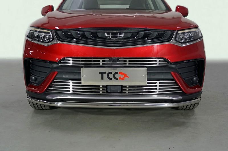 Защита передняя нижняя 42,4 мм для автомобиля Geely Tugella 2020- TCC Тюнинг арт. GEELTUG20-11