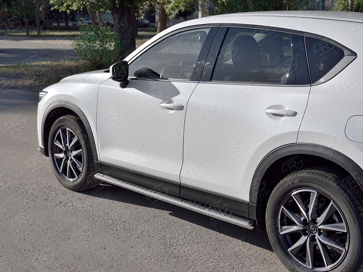 Пороги труба 120х60 овал с проступью Mazda CX-5 2017, Русталь M5O-002794, Slitkoff