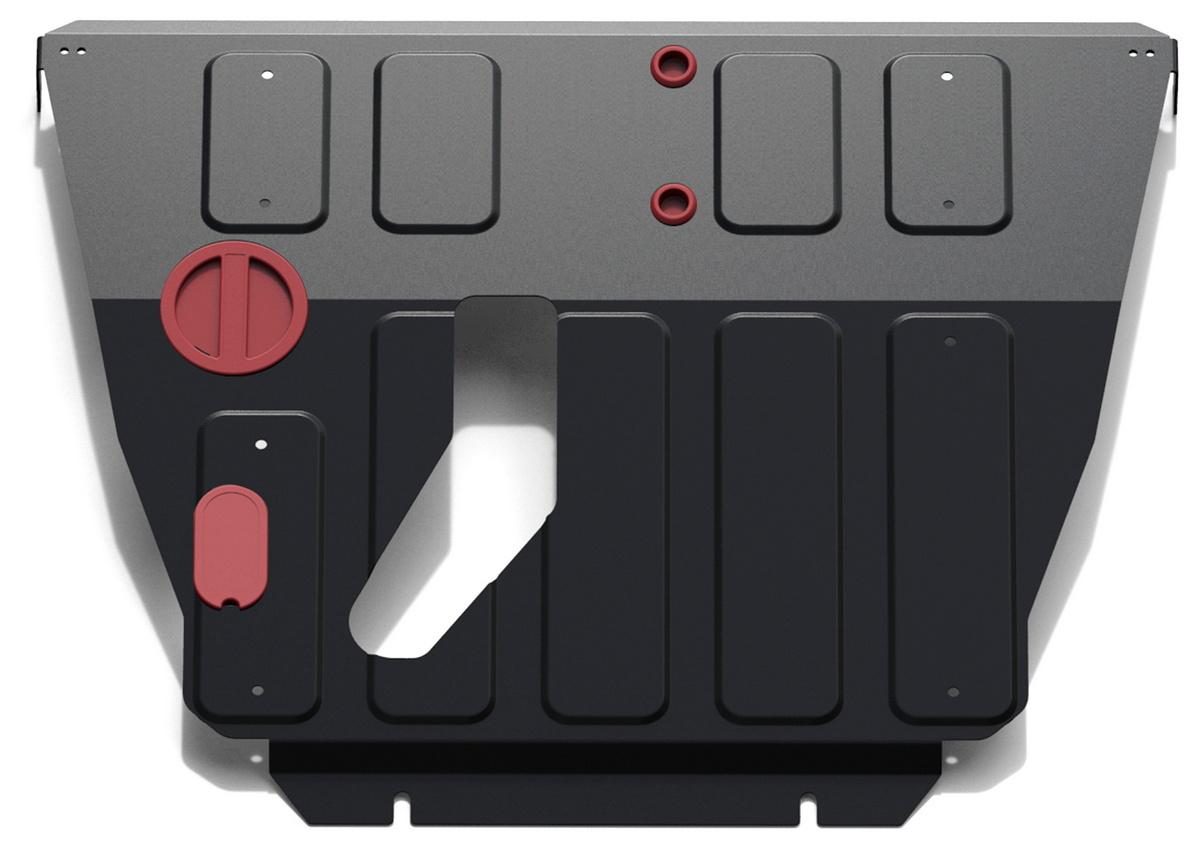 Защита картера и КПП АвтоБроня для Toyota Caldina III (V - все) FWD 2002-2007, штампованная, сталь 1.8 мм, с крепежом, 111.05760.1