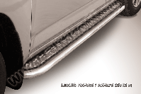 Защита порогов d57 с листом Lexus RX-350 RX-270 (2012-2015) Black Edition, Slitkoff, арт. LRX35-12.008BE