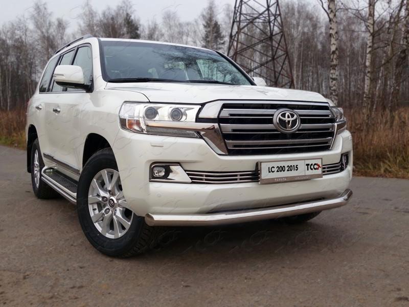 Защита передняя нижняя 76,1 мм для автомобиля Toyota Land Cruiser 200 2015- (кроме EXECUTIVE), TCC Тюнинг TOYLC20015-05