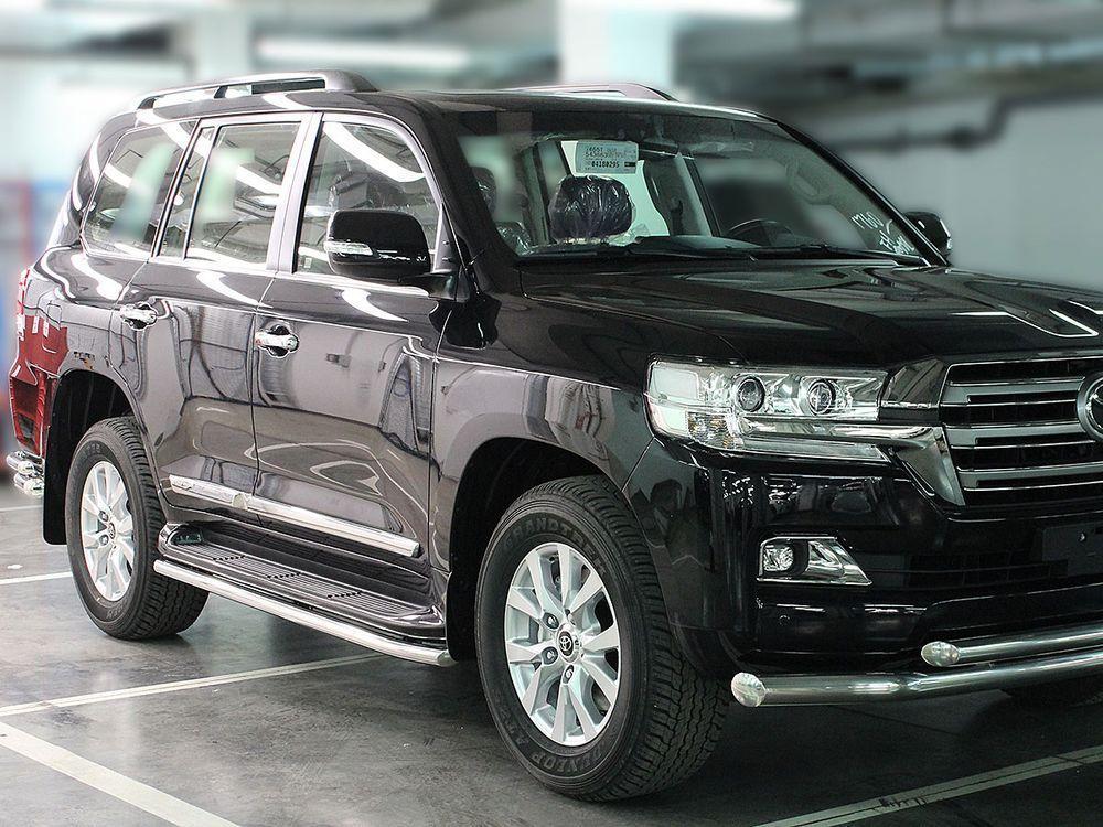 Пороги (обвод штатного порога) d-53 для Toyota Land Cruiser 200 2015, Технотек LCN2015_7