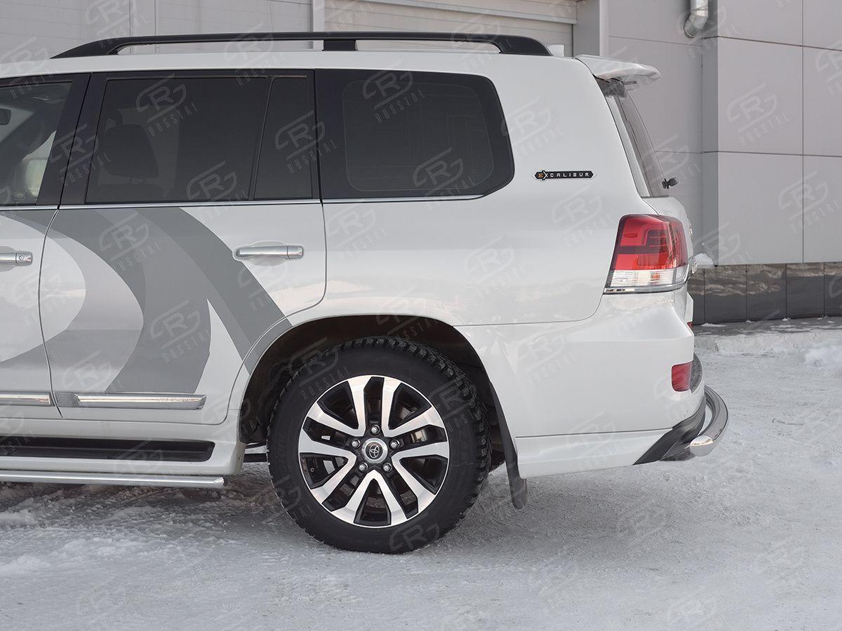 Защита заднего бампера d76 на Toyota Land Cruiser 200 2017 Excalibur, Slitkoff TLCZ-002907