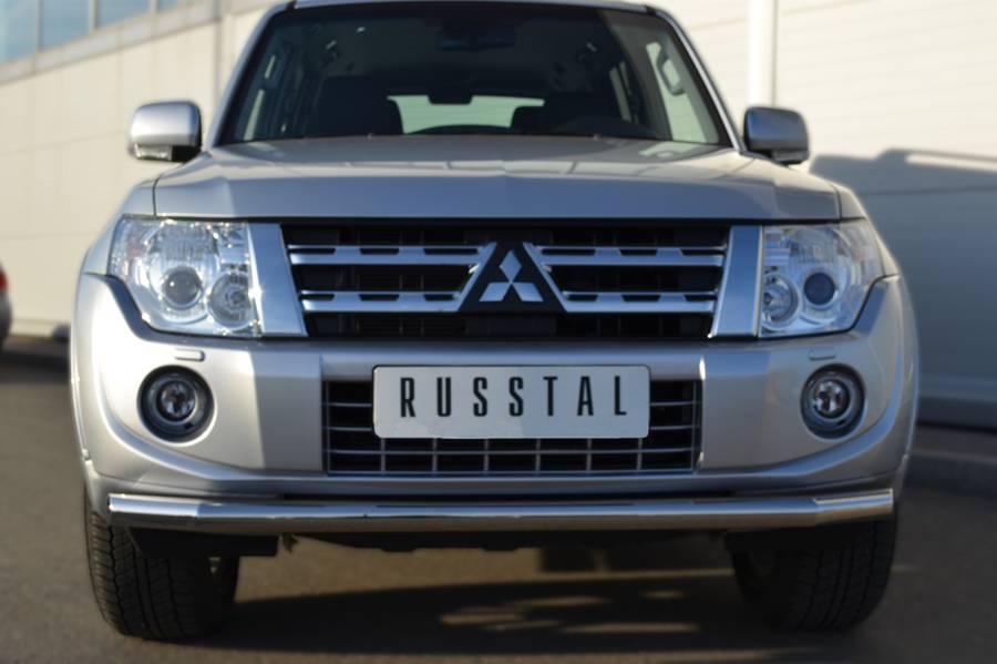 Защита переднего бампера d57 для Mitsubishi Pajero 4 2012, Slitkoff MP4Z-001035