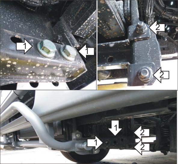 Защиты Грузовые Motodor (Двигатель, Радиатор), 6 мм, Сталь для Mercedes-benz Actros 2008-2016 арт. 21203