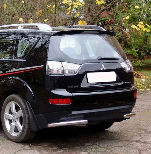 Защита заднего бампера "уголки" d-60 для Mitsubishi Outlander XL 2007-2009, Технотек MSAX_1