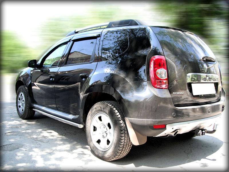 Пороги (обвод штатного порога по форме короба) d-60 для Renault Duster 4x4, Технотек RD_2.1