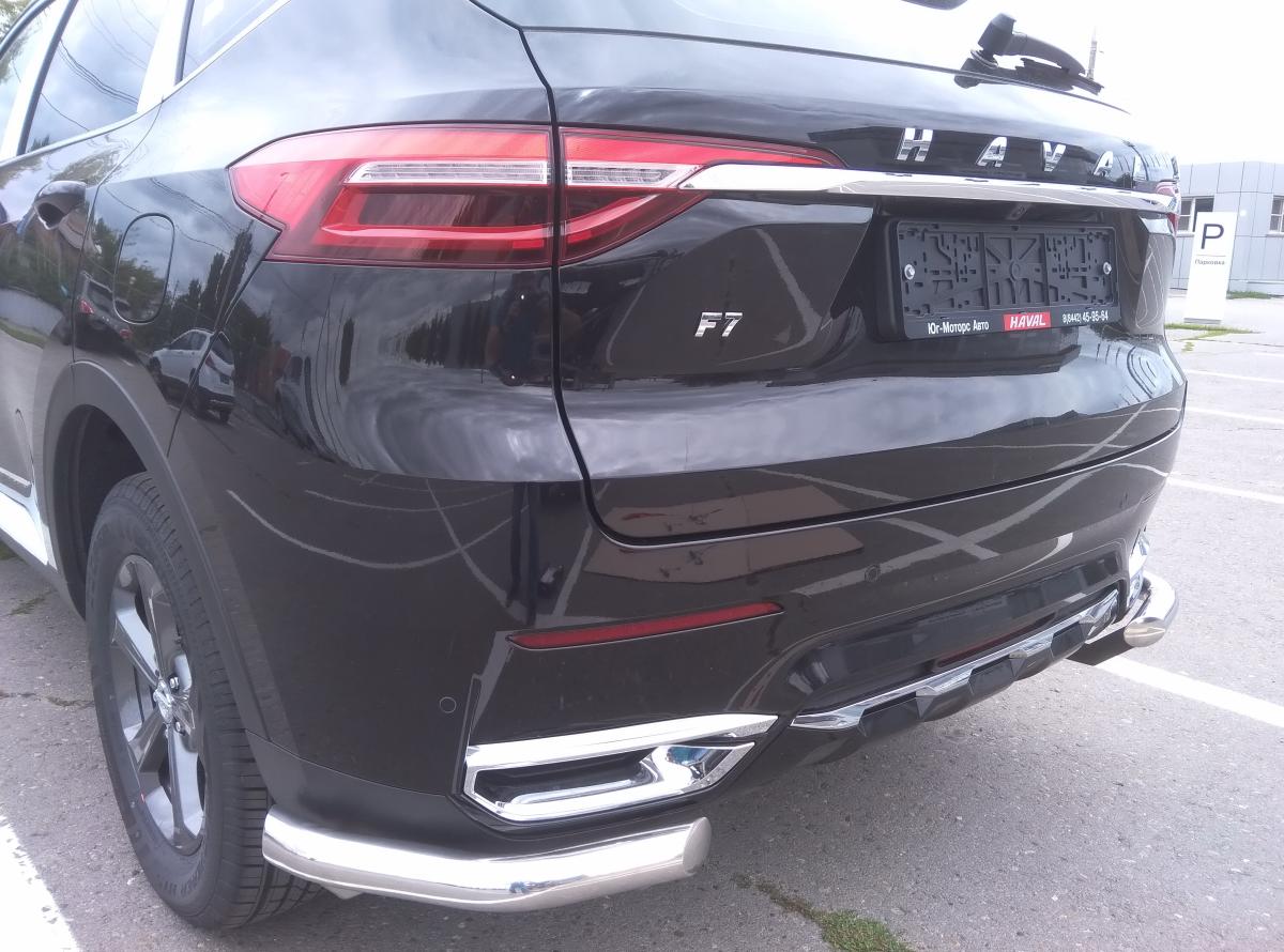 Защита заднего бампера  угловая для автомобиля Haval F 7 2019. GWF7.19.17, Россия