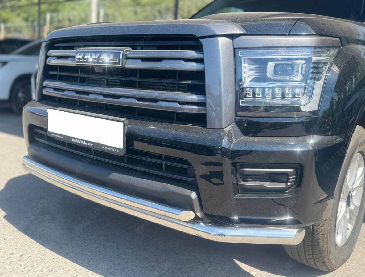 Защита переднего бампера двойная для автомобиля Haval H5 2024 арт. HVH5.24.03