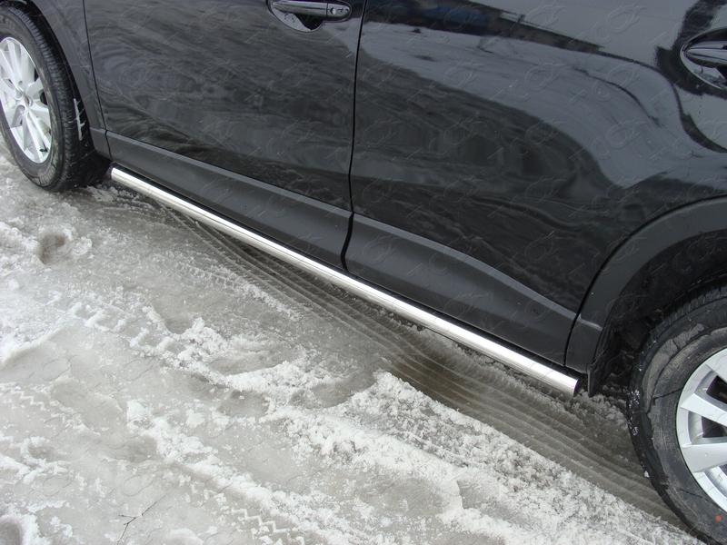 Пороги труба 60,3 мм для автомобиля Mazda CX-5 2012-2015, TCC Тюнинг MAZCX512-03