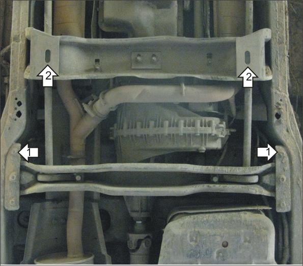 Защита алюминиевая Мотодор (Раздаточная коробка), 8 мм, Алюминий для Lincoln Navigator 1997-2003 арт. 383804