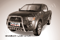 Кенгурятник d57 высокий с защитой картера Mitsubishi L-200 Triton (2006-2015) , Slitkoff, арт. ML005