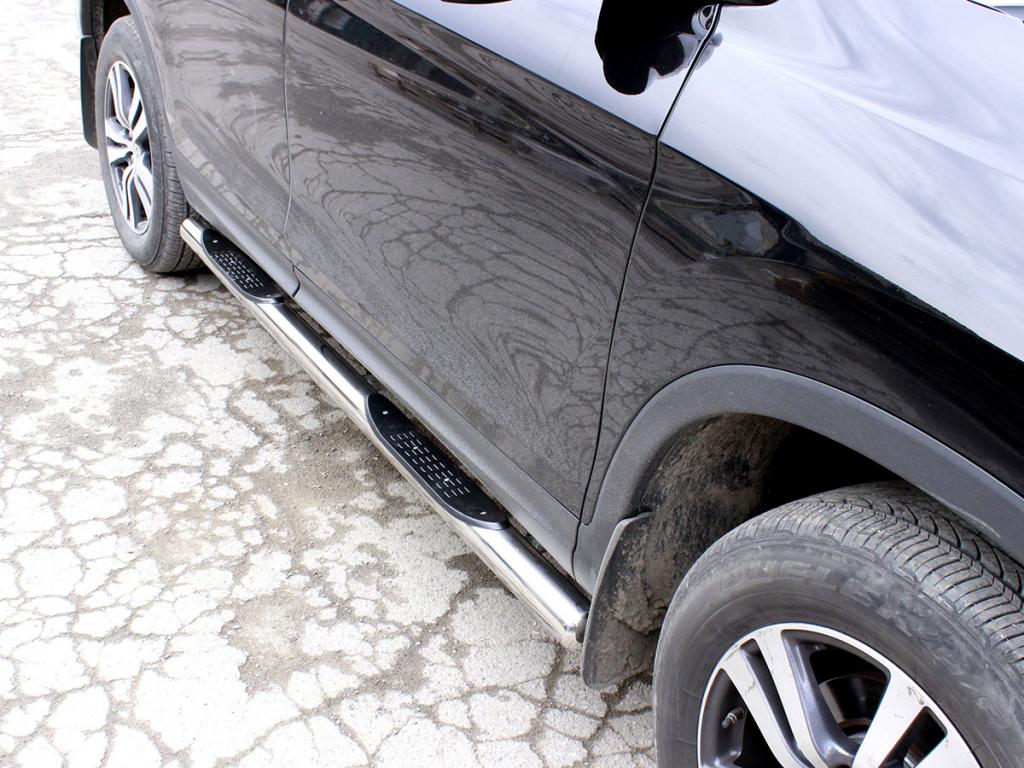 Пороги степ d-76 для автомобиля Honda Pilot 2015-2018г.в., Технотек, арт. HPIL15_2