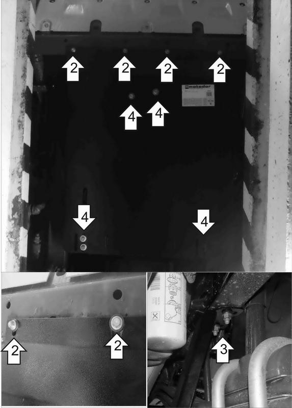 Защиты Грузовые Motodor (Двигатель), 4 мм, Сталь для Volvo FMX 2010- арт. 22601